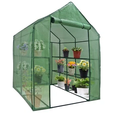 Indoor Outdoor 3 Tier 8 Shelves Greenhouse Gardening Plants Walk in Grenn House