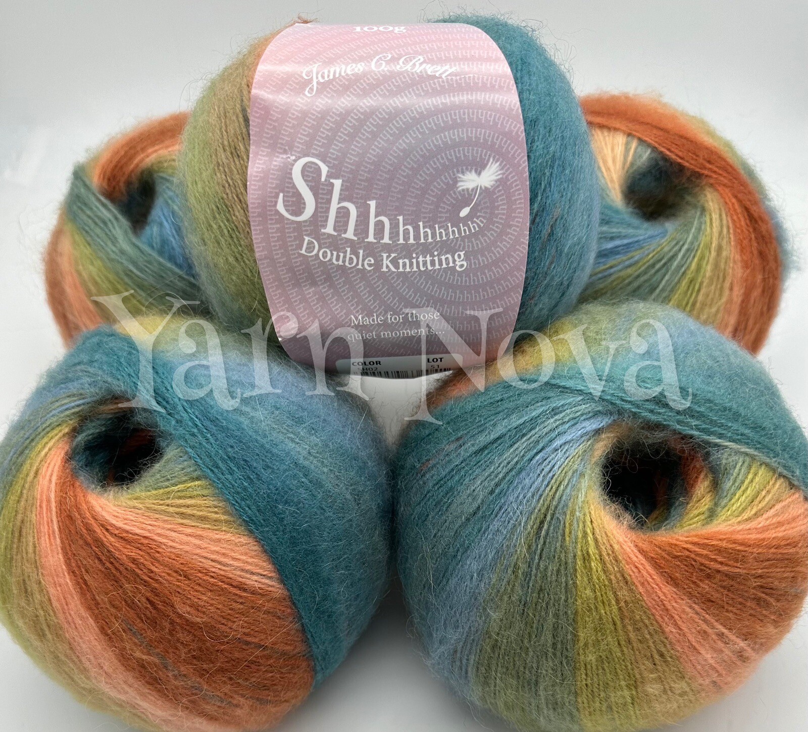 James C Brett Shhh Double Knitting Crochet Yarn Wool - 5 x 100g Balls - SH02