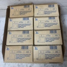 Eagle 4171V-BOX- Ivory-TWO GANG-Toggle & Blank Wall Plates-Lot Of 80-Made In USA