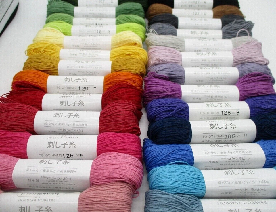 Japanese SASHIKO Embroidery Thread 30 Colors 85m Hobbyra Hobbyre - Image 2 of 4