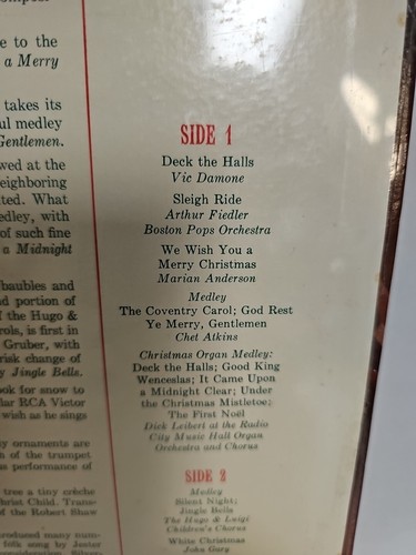 Sealed! MUSIC TO TRIM YOUR TREE BY- VINYL LP RCA Vintage 1966 CHRISTMAS MUSIC - Picture 3 of 4