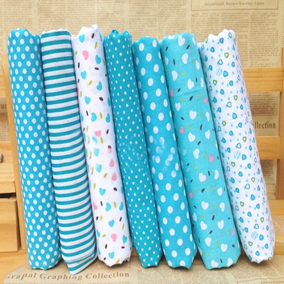 Thick and Soft Cotton Quilt Fabric Set 7 Assorted Precut Tabby Charm