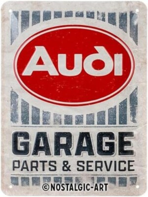 Nostalgic-Art Retro Blechschild - Audi - Garage  15x20 cm 26263