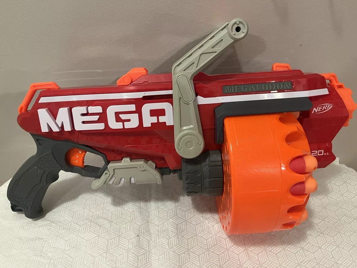 NERF Megalodon N-Strike Mega Toy Blaster with 20 Official Mega Whistler  Darts