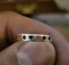 925 Stamped: 4 Multi Color Enamel Sterling Silver Rings, Sizes In Pictures — photo 3