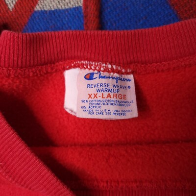 Vintage 80's Champion Reverse Weave Red Sweatshirt
