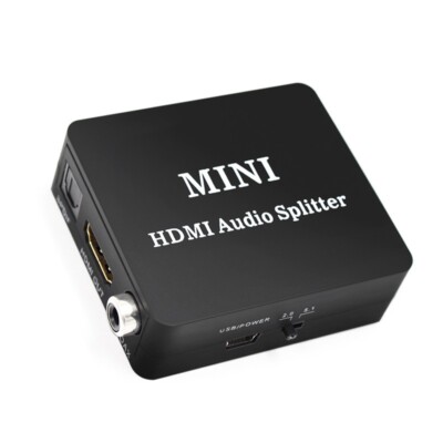 Audio Extractor Splitter 1080P HDMI to HDMI+SPDIF+R/L Audio Signal Converter