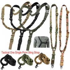 Tactical One Single/Two/Three Point Bungee Rifle Sling Gun Strap w/Length Adjust