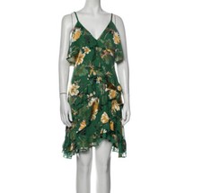 Alice & Olivia Green Floral Spring Dress Women's Size 2