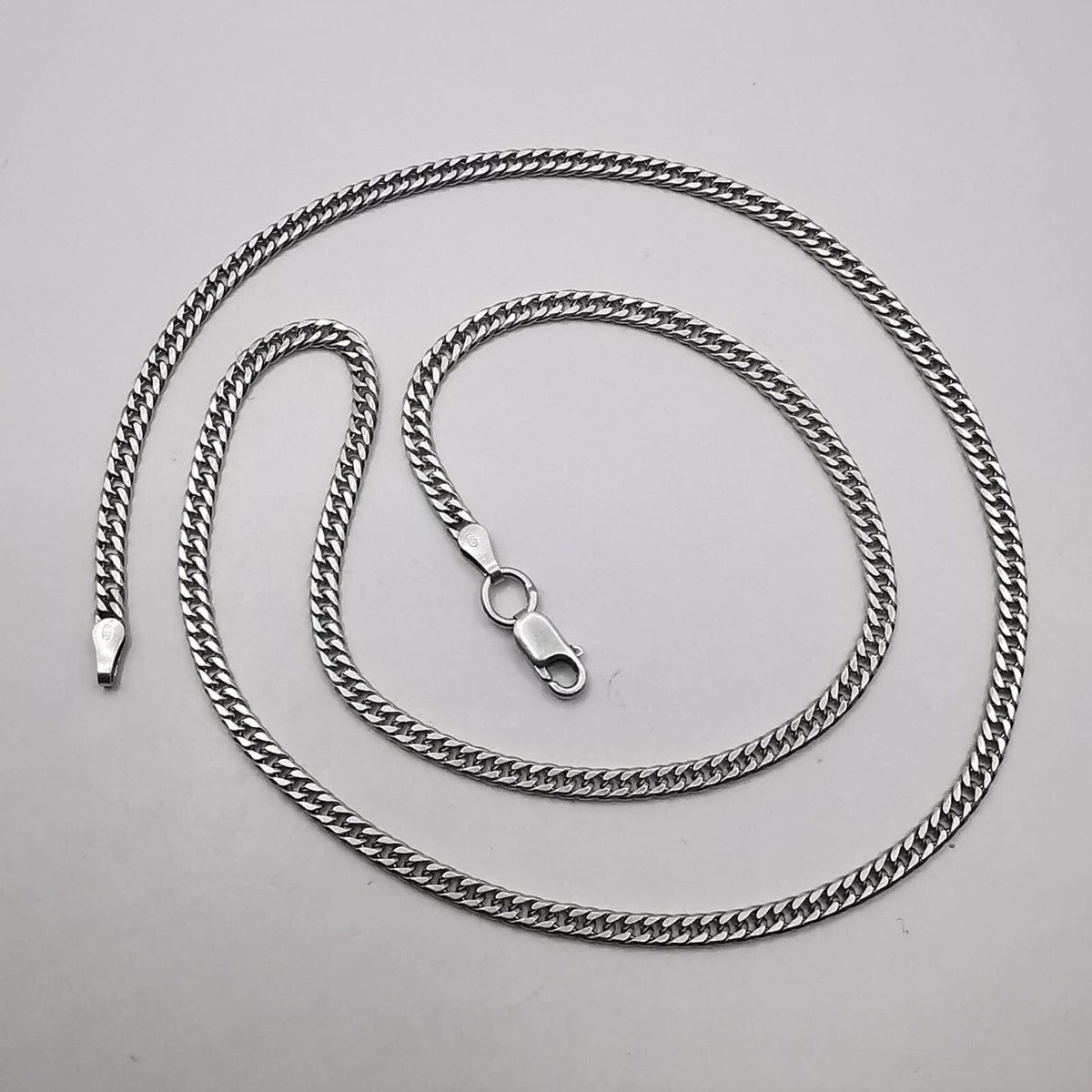 Vintage Unusual 925 Sterling Silver Chain Necklace, Signed Vintage Unusual 925 Sterling Silver Chain Necklace, Signed