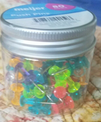 80 Count Neon Push Pins-Brand New-SHIPS N 24 HOURS