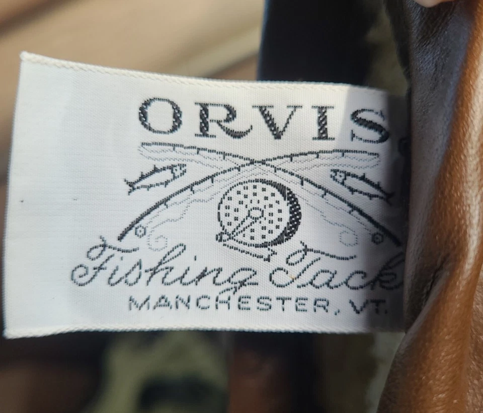 罕见- HTF- 复古皮革单手 Orvis 钓鱼手套/暖手器 — 第 4/4 张图片