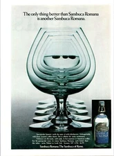 1981 Sambuca Romana Vintage Print Ad Rome Italy Glass Liqueur Bar Wall Art