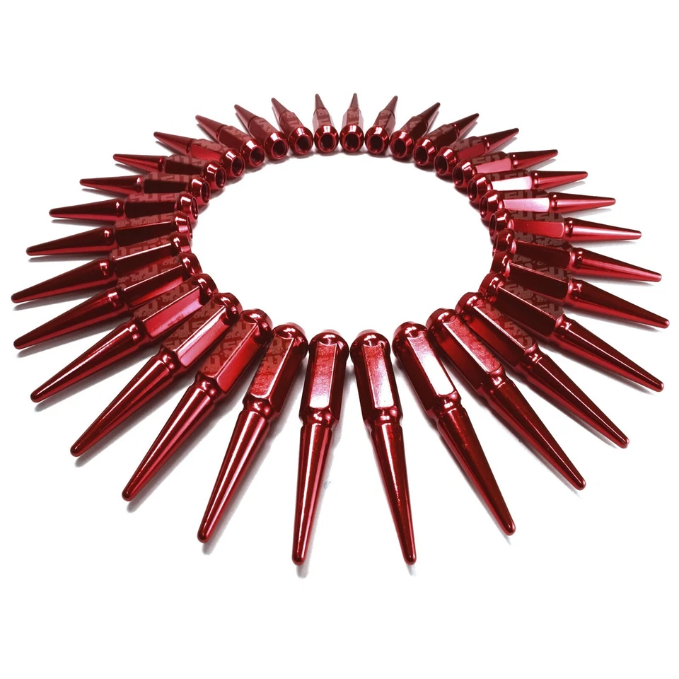 Juego de 32 tuercas de clavo de acero ROJO 14x1,5 para Chevy K2500 K3500 GMT400 8RD1 Foto 4 de 4