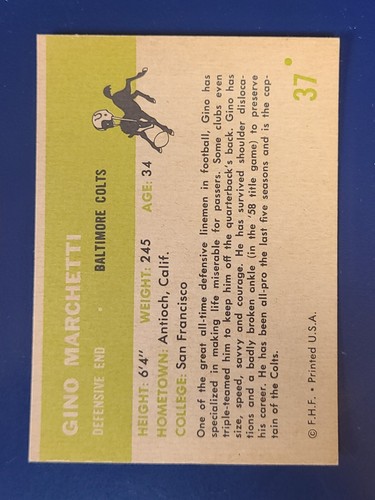 1961 Fleer Football Cards Complete Your Set You Pick Choose #1 - 110 - Picture 75 of 221