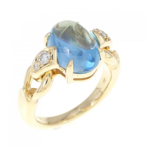 Authentic BVLGARI Blue Topaz Ring  #260-005-802-9664 - 第 1/5 張圖片