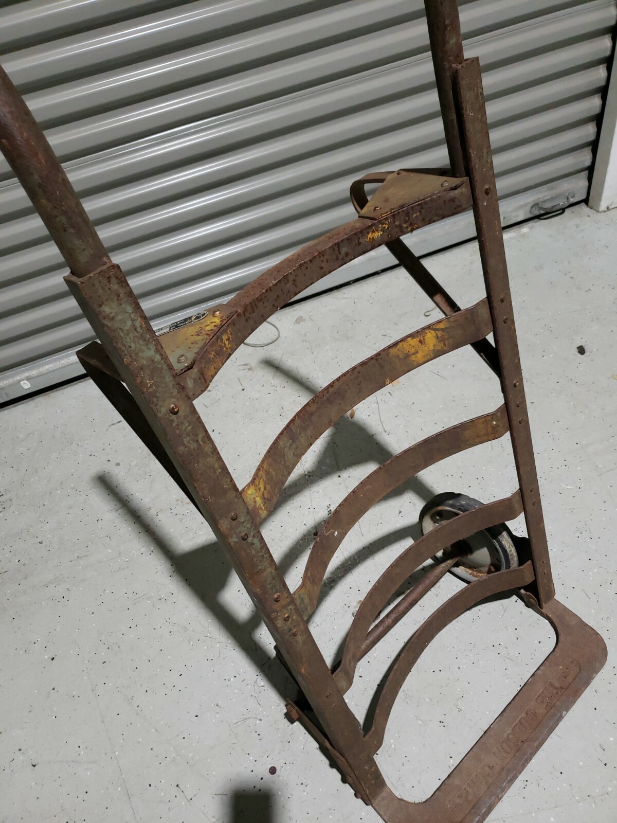Vintage Hand Truck Dolly Heavy Steel Wheels Colsom Frame Vintage Kool