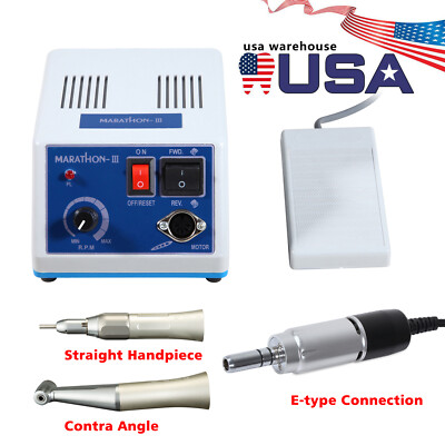 Lab Marathon Electric Micromotor 35K RPM+Contra Angle Straight TZW Dental
