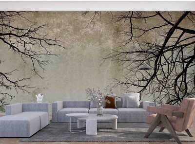 3D Gray Sky Branch Wallpaper Wall Murals Removable Wallpaper 42