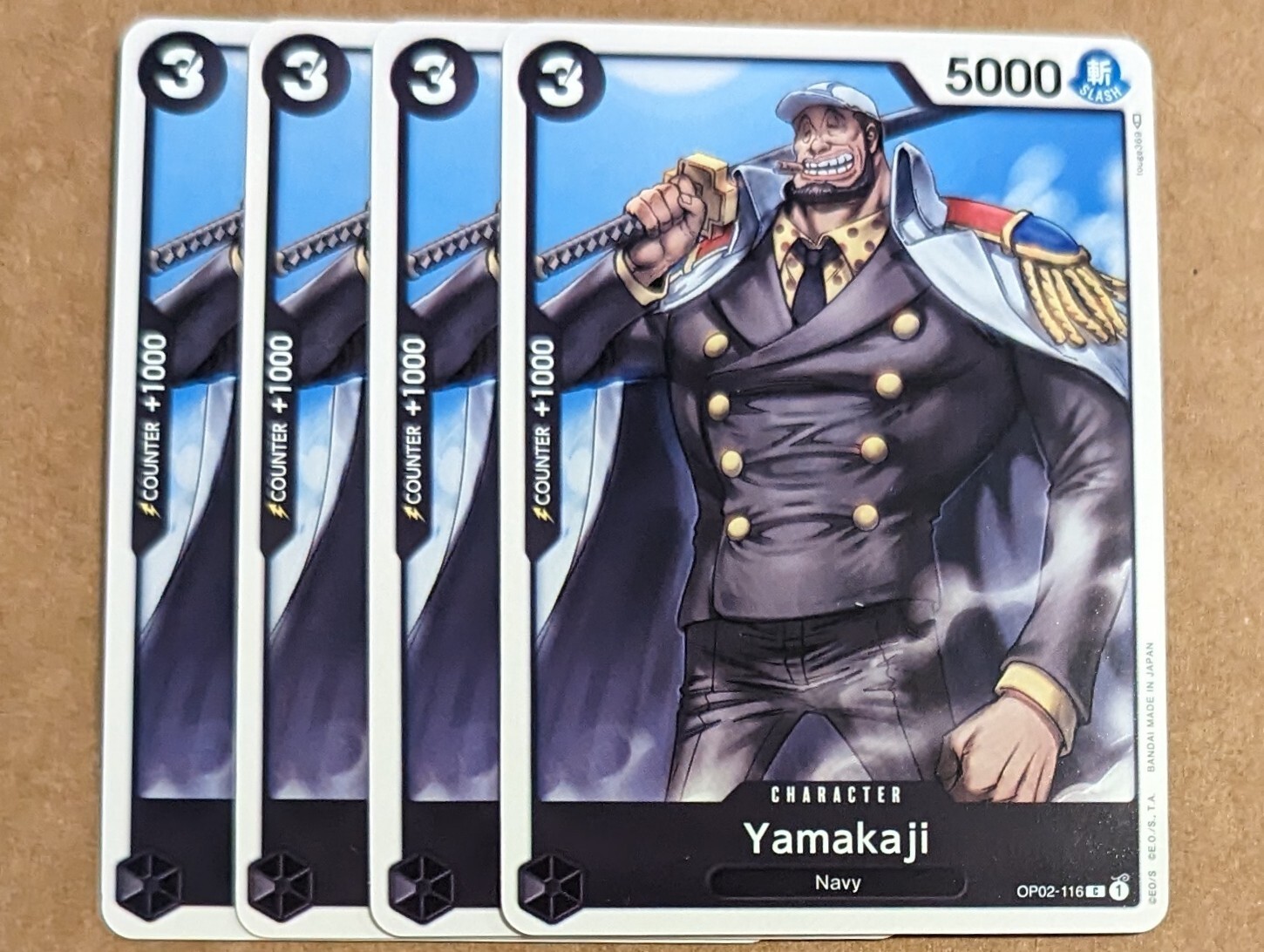 One Piece TCG Yamakaji OP02116 C x4 Playset NM Paramount War English