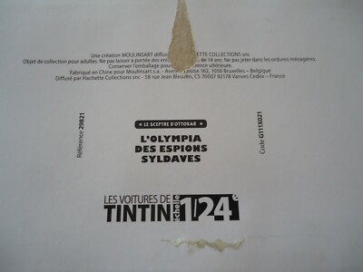 HACHETTE VOITURE TINTIN 1/24 MOULINSART 21 L'OLYMPIA DES