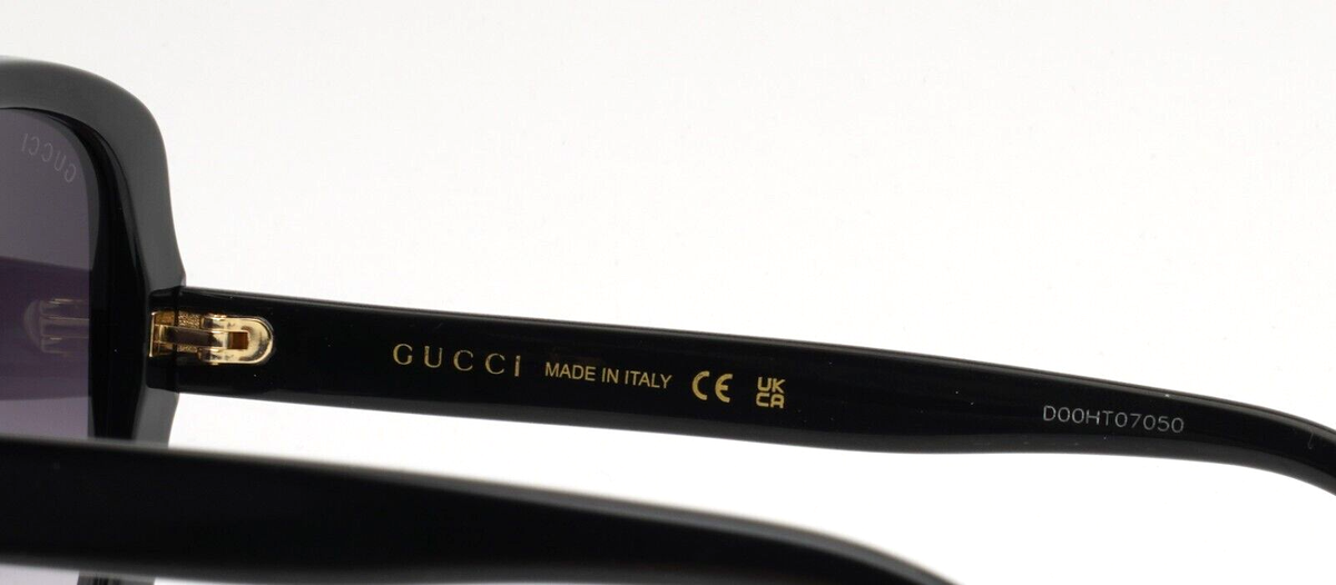 GUCCI GG0762S 001 Black Grey Womens Butterfly Gradient