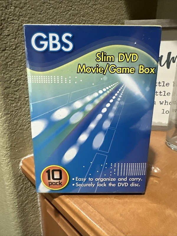GBS DVD 10 pack Slim Movie / Game Case Storage sealed NIP