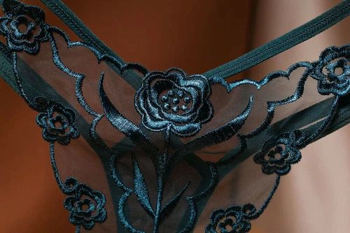 Sexy Damen Durchsichtig Spitze Floral Slips Höschen Unterwäsche Dessous G string - Bild 10 von 17
