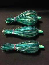 High Percentage Salmon Trolling Flies Green Dragon Series Pack Of 3- 4” Unrigged