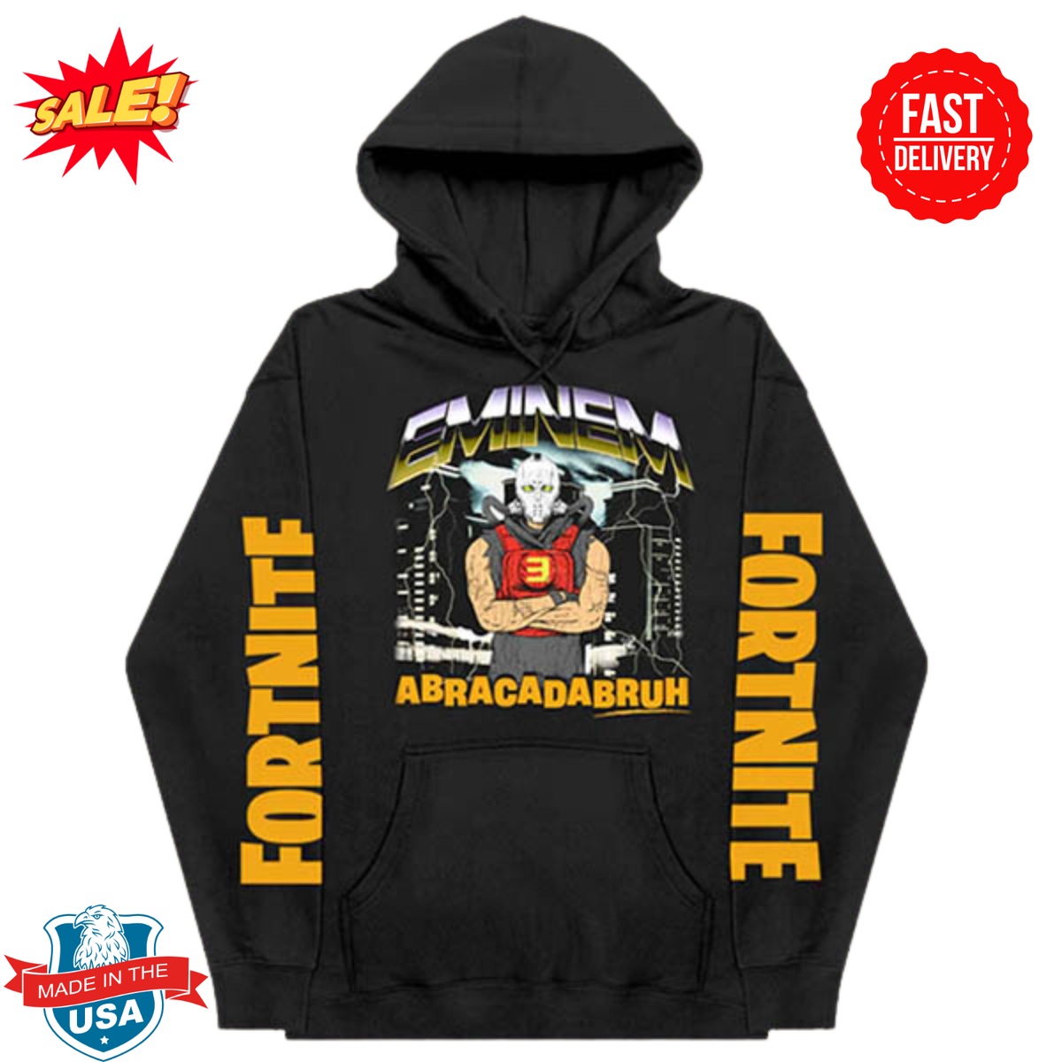 Eminem x Fortnite Rap Boy Reloaded Classic 3D Hoodie