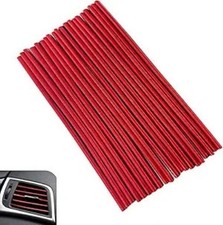 20PCS Flexible Car Air Vent Trim Strips, Universal AC Vent Outlet D Color: red