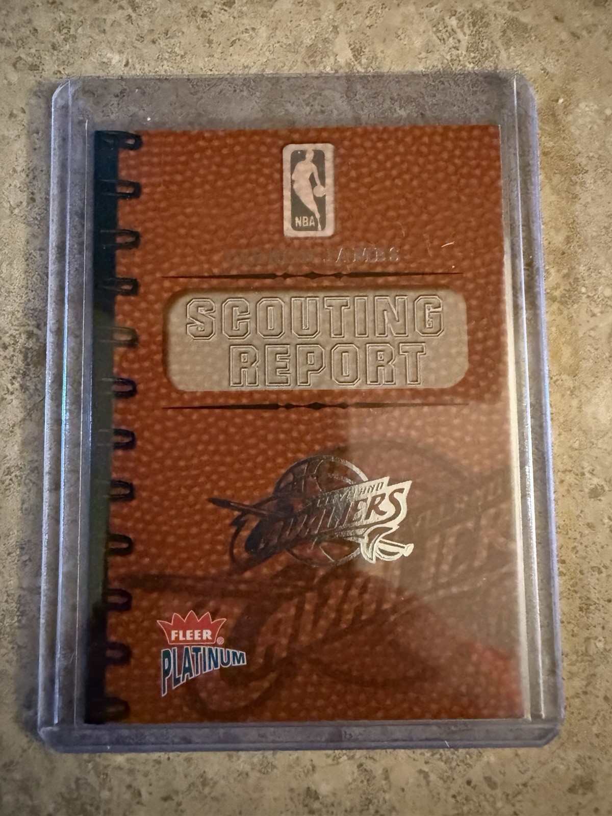 2003 Fleer Platinum Booklet LeBron James Scouting Report Rookie /400 #13