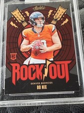 2024 Absolute Football Bo Nix Rock Out #RO-BNX Rookie Card Pristine 10. rookie card picture