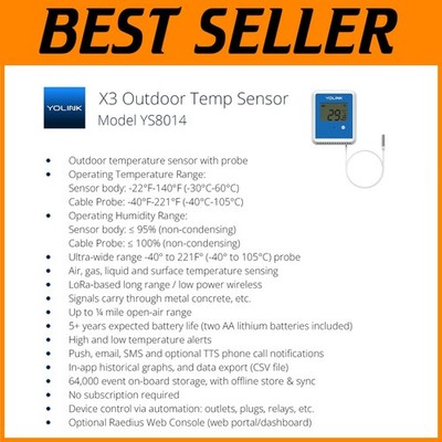 Wireless Thermometer for Pool, Hot Tub, Fish Tank