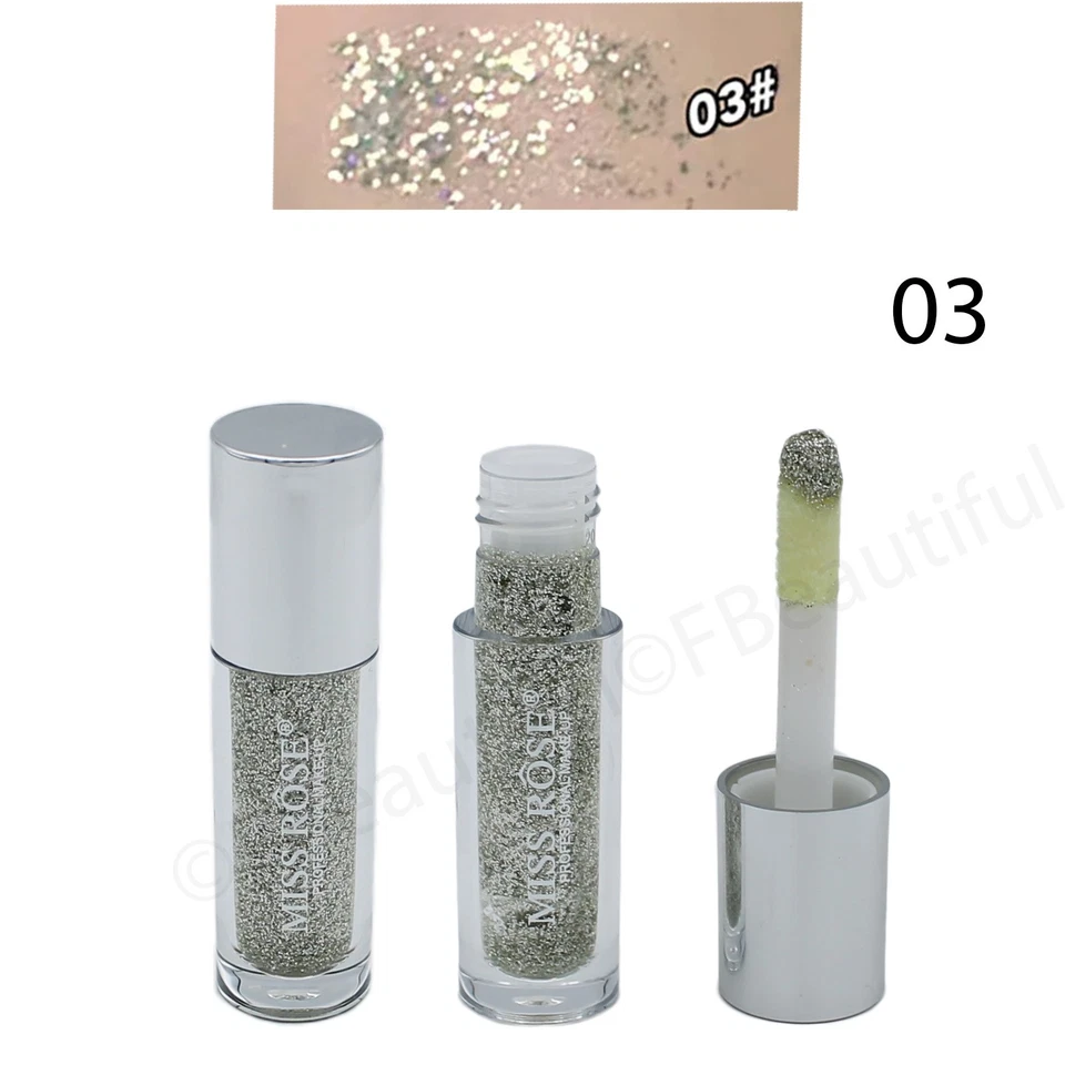 ombretti Glitter Liquidi Shimmer occhi illuminante Eyeshadow brillantinati - Immagine 4 di 4
