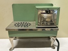 1930s Child's Metal Green Toy Working Electric Stove Oven Metal Ware Corp USA