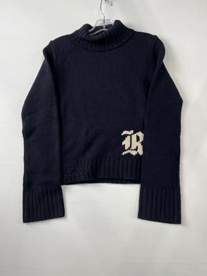 ZADIG & VOLTAIRE Nalma Merino High Neck Sweater Women's Size S Encre