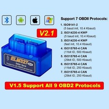 Elm327 Obd2 Code Reader Bluetooth Auto Interface Adapter Diagnostic Tool Scanner Elm327 Obd2 Code Reader Bluetooth Auto Interface Adapter Diagnostic Tool Scanner