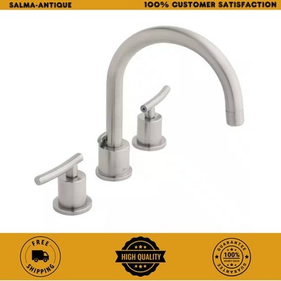 Glacier Bay Dorset 8 in Widespread Double Handle High Arc Bathroom Faucet Brushe