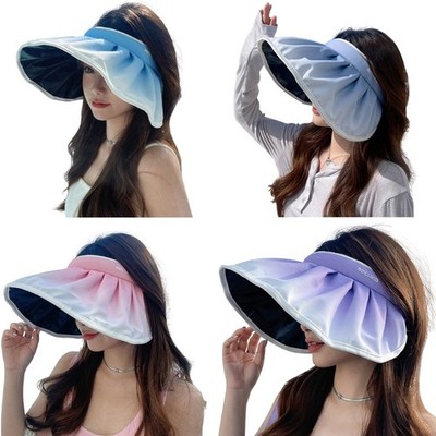 Women Visor Hat Golf Cap Sun Visor Hat Sun Hat With Ponytail Hole Wide Brim