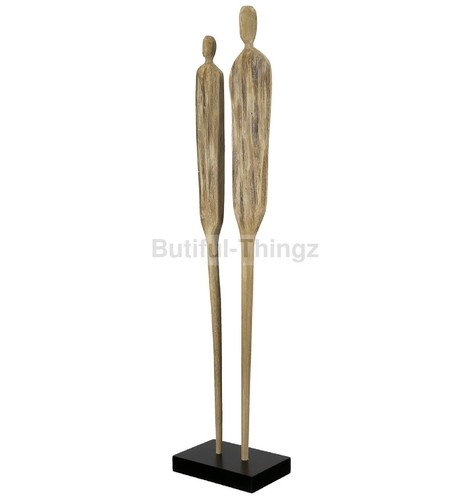 Magnífica Escultura Enorme 67cm Arte Abstracto Estudio Mango Madera Juntos - Imagen 5 de 5