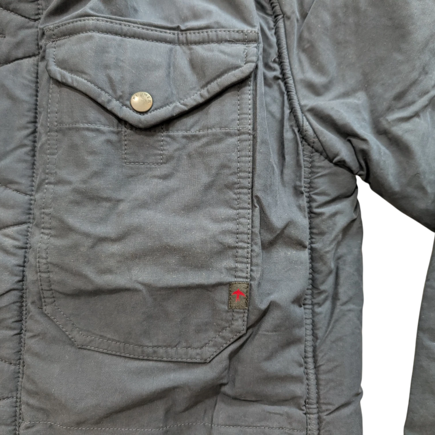 Relwen Fly Waxed CPO Jacket Navy Blue Men Small Sherpa-Lined HUCKBERRY NWOT image 4