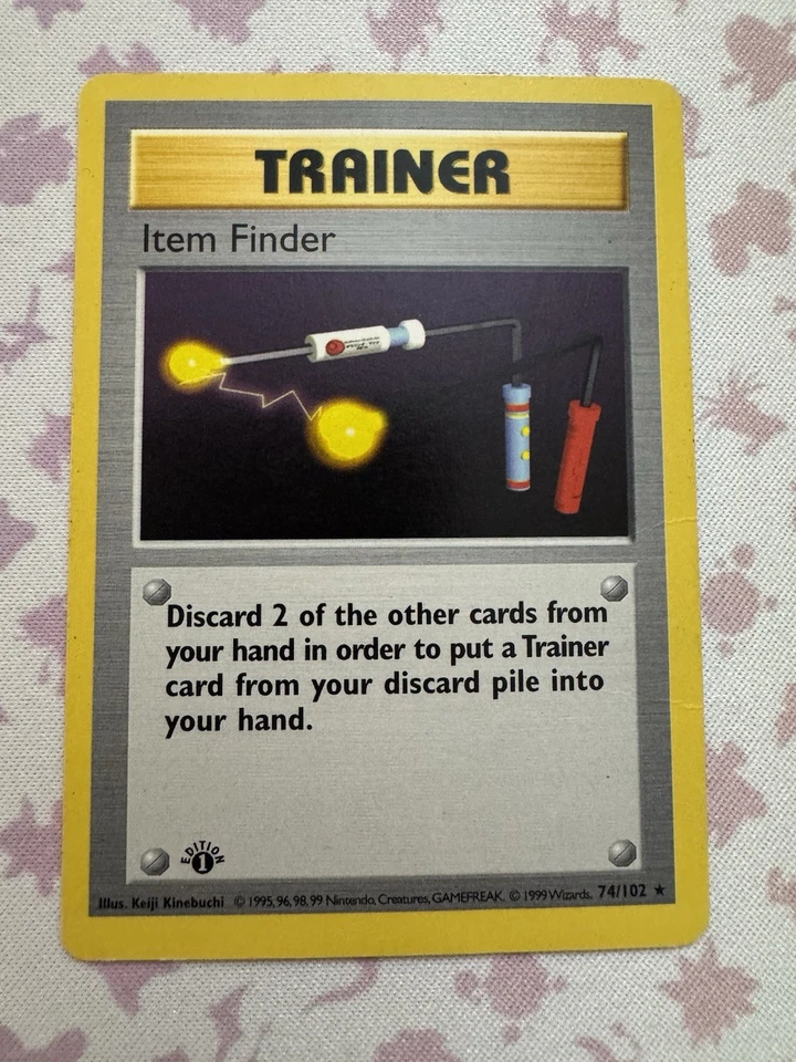 Item Finder Pokémon Base set 1st Edition Shadowless 74/102 LP! *1 Owner* - Image 3 of 4