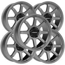 Set Of 5 Vision 351 Flow 16x8 5x5 0mm Gunmetal Wheels Rims 16 Inch