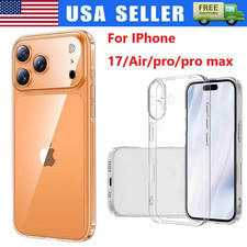 For iPhone 17 16 15 14 13 Pro Max Mini Soft Silicone Clear Cover Shockproof Case