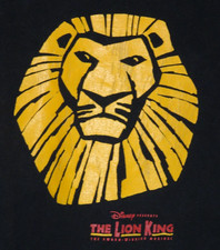 Vintage Lion King Musical T Shirt Youth Large Kids 90s Disney Cartoon Tee Retro