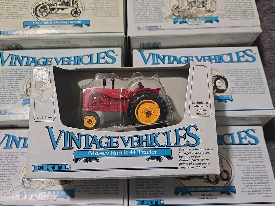 Ertl- Vintage Vehicles Tractor Lot of 11 Ford,Farmall,Case,Fordson,Massey Harris - Image 4 of 4