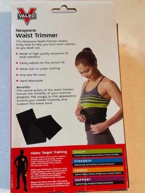 Неопреновый триммер для талии Valeo тренировка по мишеням: поддерживающий, регулируемый, моющийся НОВЫЙ - Изображение 2 из 4