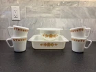 Vintage Pyrex Butterfly Gold Cinderella 6 Piece Set