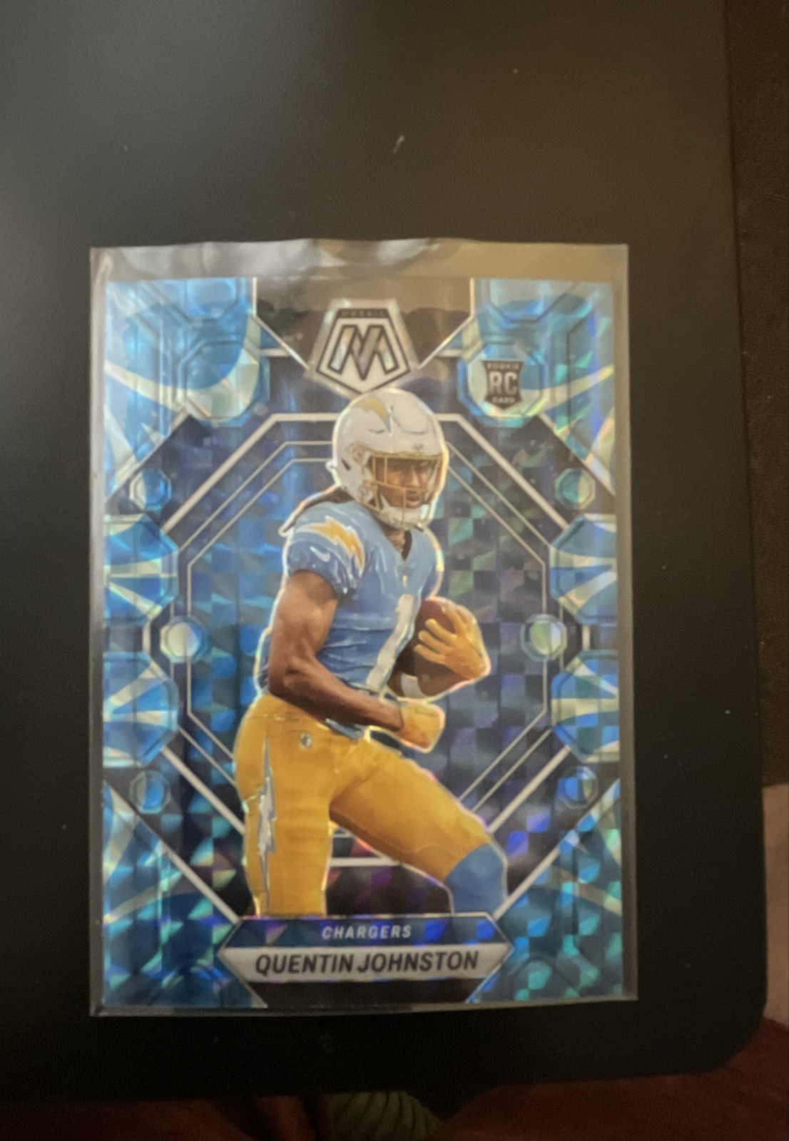 2023 Panini Mosaic - Rookies Quentin Johnston #356 Reactive Blue Prizm (RC)